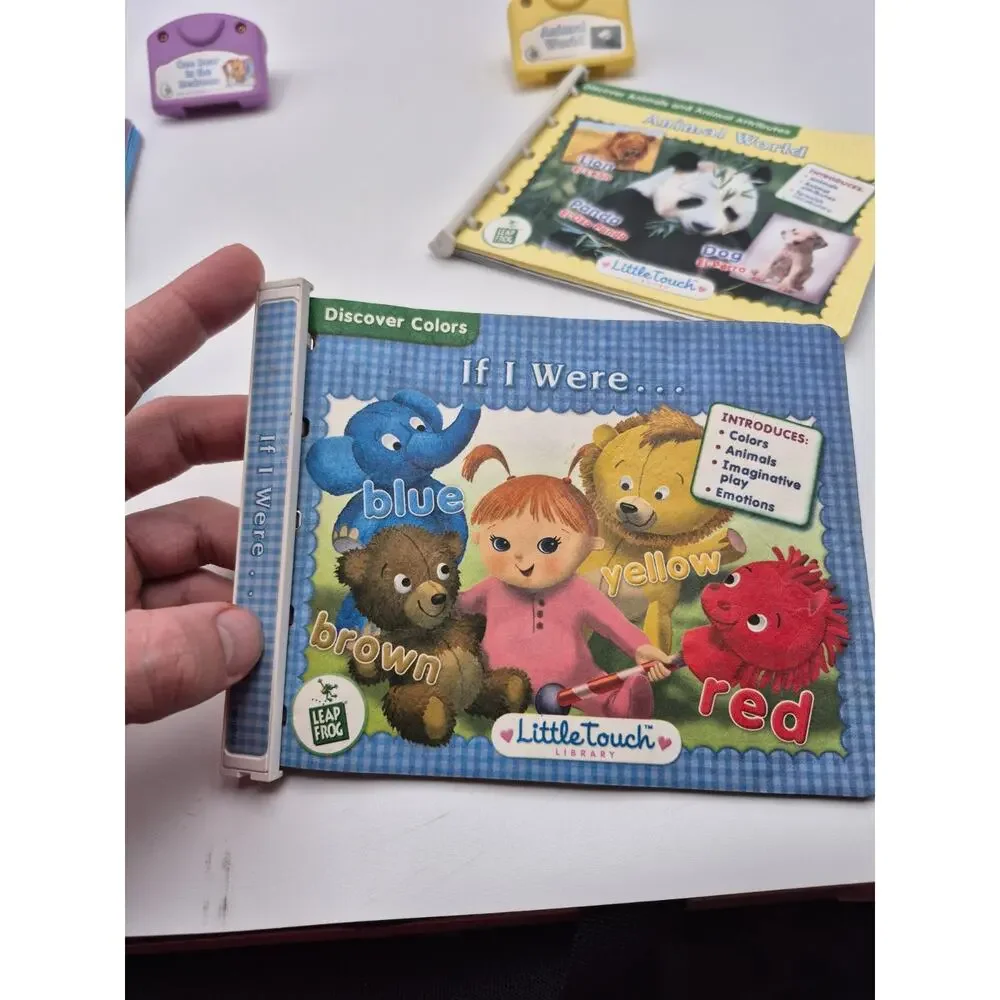 Lot of 3 Leap Frog Little Touch Books and Cartridges All Tested and Working